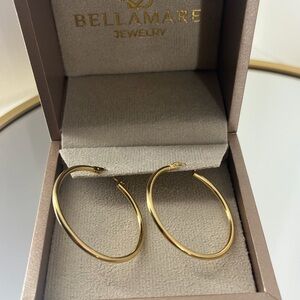 18K Gold 2MM Hoop Earrings